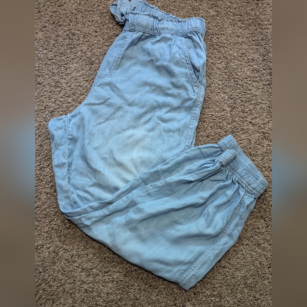 Knox Rose Light Blue Elastic Waist Pants Women Size L
